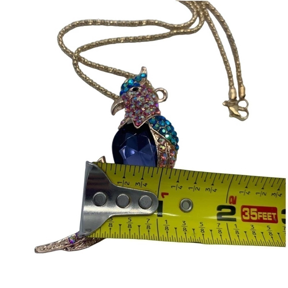 New purple & blue parrot fashion pendant necklace - Picture 7 of 8